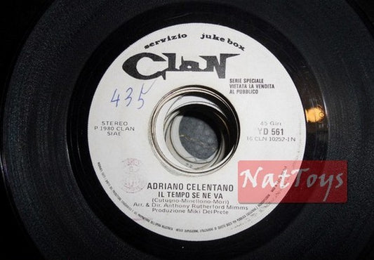 JUKE BOX 45 Adriano Celentano Il tempo se ne va/Un p• artista un p• no PROMO