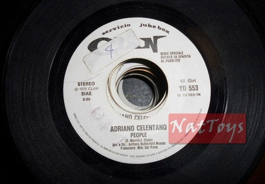 JUKE BOX 45 Adriano Celentano People/Serge Riva Cicamericanbonbonsuisse PROMO