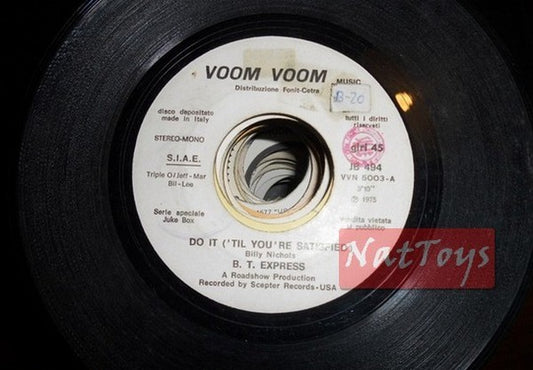 JUKE BOX 45 BT Express Do it (til you're satisfied)/Peter Shelley Gee baby PROMO