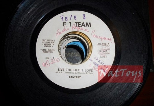 JUKE BOX 45 Fantasy Vivez la vie. J'adore/Instant Funk Pas d'arrêt pour ce rockin VG