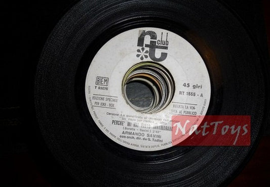 JUKE BOX 45 RPM A. Savini Because you made me fall in love/Knock the wind PROMO