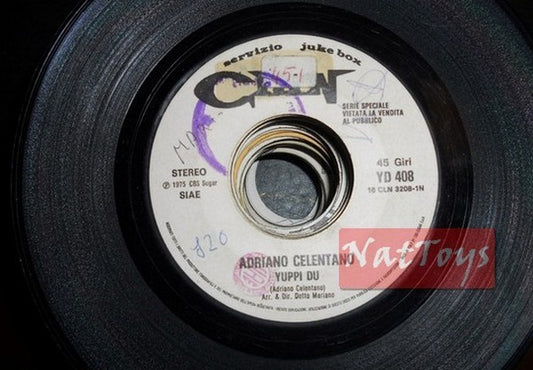 JUKE BOX 45 RPM Adriano Celentano Yuppi du/The ballad 1975 PROMO VG