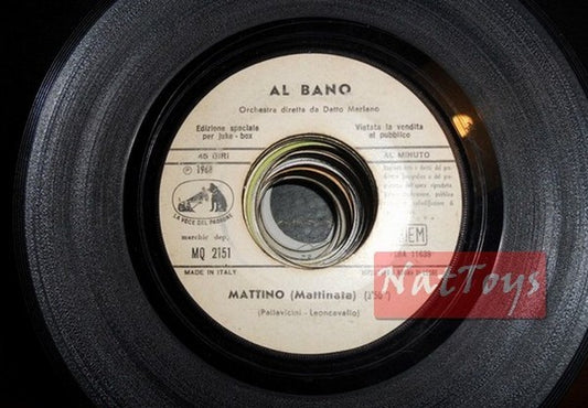 JUKE BOX 45 RPM Al Bano Mattino (mattinata)/Old Sam (Italy 1968) PROMO