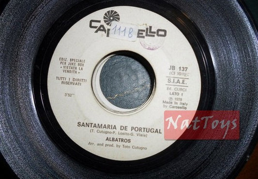 JUKE BOX 45 RPM Albatros Santamaria de Portugal/DC Larue Confessions PROMO