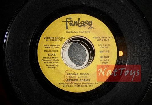 JUKE BOX 45 GIRI Arthur Adams Reggae disco/Love and peace (1976) VG PROMO