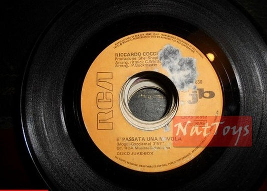 JUKE BOX 45 RPM Cocciante Un nuage passé/Morandi Uniquement au dernier étage