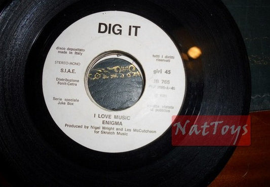 JUKE BOX 45 RPM Enigma J'aime la musique/Claudio Cecchetto Sha Chou Chou PROMO