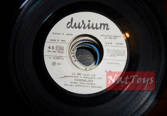 JUKE BOX 45 RPM Fiordaliso Li-be-llu-la/Iva Zanicchi Quand il arrive… 1984 PROMO
