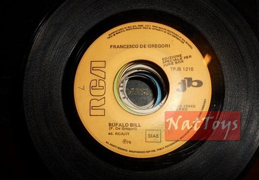 JUKE BOX 45 TR/MIN Francesco De Gregori Bufalo Bill/R. Zenobi Et tu es à nouveau seul