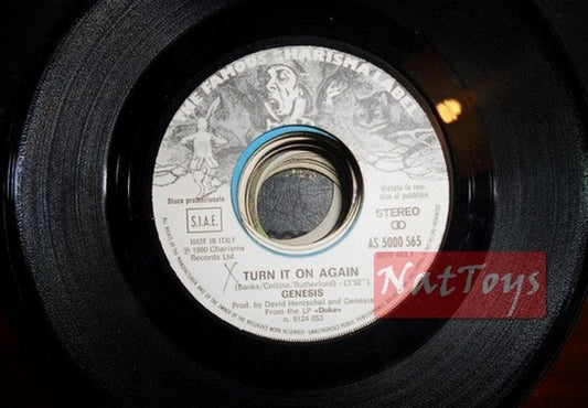 JUKE BOX 45 GIRI Genesis Turn it on again/Antonello Venditti Robin EX PROMO