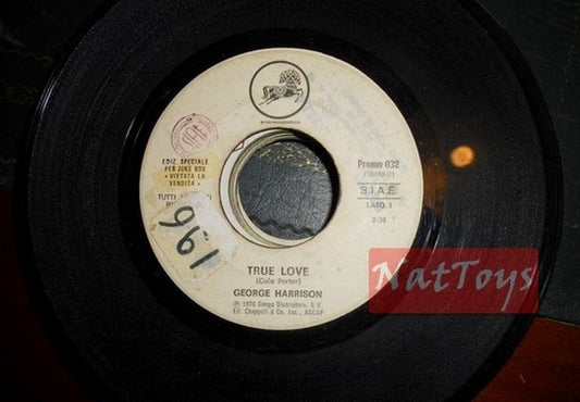 JUKE BOX 45 RPM George Harrison True love/Fat Larry's Band Nous voulons juste jouer