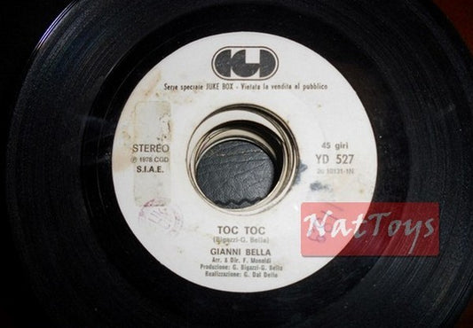 JUKE BOX 45 RPM Gianni Bella Toc toc/Faust'O Aussi Zimmermann (1978, CGD) PROMO