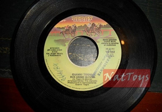 JUKE BOX 45 RPM Gianni Togni Deux âmes en souffrance/Ray Parker Jr Ghostbusters PROMO