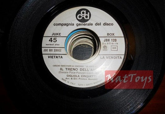 JUKE BOX 45 GIRI Gigliola Cinquetti Il treno dell'amore/Marisol Signore EX PROMO
