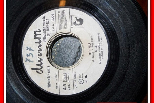 JUKE BOX 45 RPM Gilla Aide Aide/Éruption Je ne supporte pas la pluie 1976 VG PROMO