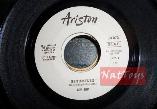 JUKE BOX 45 RPM I Dik Dik Sentimento/Matia Bazar Raggio di luna 1978 PROMO