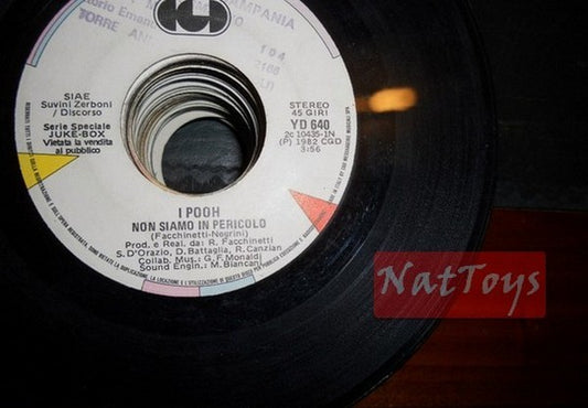 JUKE BOX 45 RPM I Pooh Nous ne sommes pas en danger/Giuni Russo Au revoir PROMO