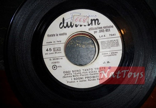 JUKE BOX 45 RPM Forbidden Dreams Aujourd'hui je suis si triste/Silver Convention PROMO