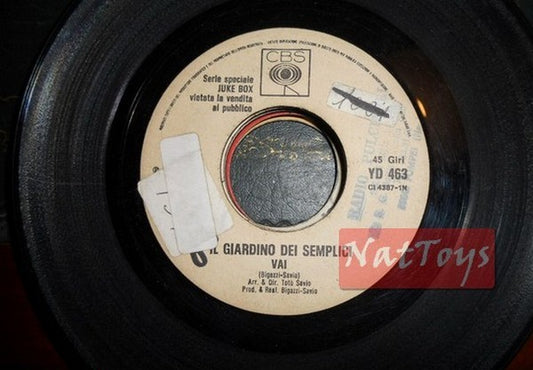 JUKE BOX 45 RPM Il Giardino dei Semplici Vai/Cico Les gens disent 1976 PROMO