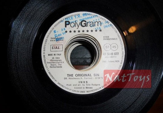 JUKE BOX 45 RPM Inxs Le péché originel/Shannon Donnez-moi ce soir 1984 PROMO