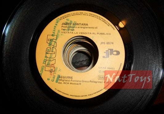 JUKE BOX 45 RPM Jimmy Fontana Beguine/Giuseppe Cionfoli Seulement Merci 1982 PROMO