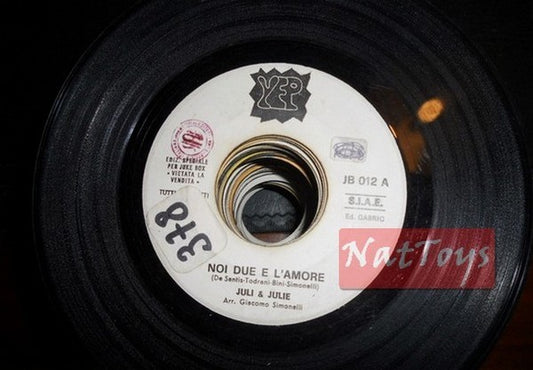 JUKE BOX 45 RPM Juli &amp; Julie Les deux et l'amour/I Domodossola Dolce cos PROMO