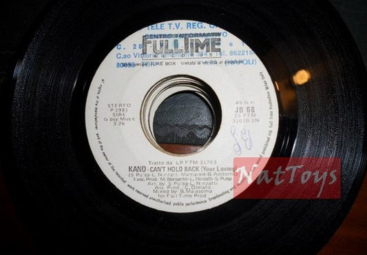 JUKE BOX 45 RPM Kano Je ne peux pas me retenir/Peter Richard Strange désirs 1981 PROMO