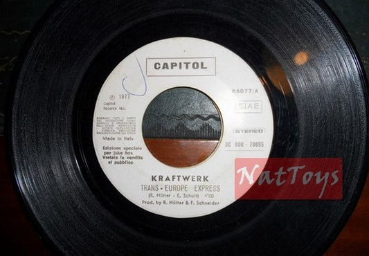 JUKE BOX 45 RPM Kraftwerk TransEurope Express/Kiki Dee Amoureuse aimante et gratuite