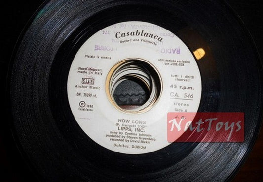 JUKE BOX 45 RPM Lipps, Inc. Combien de temps/Ils sont là (1980) - EX PROMO