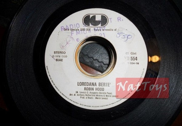 JUKE BOX 45 RPM Loredana BertŠ Robin des Bois/Mario Lavezzi Professeur 1979 PROMO