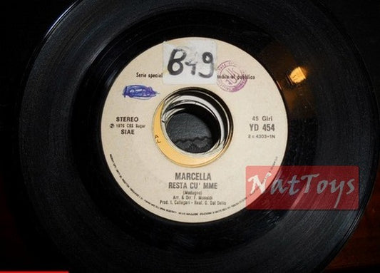 JUKE BOX 45 RPM Marcella Bella Resta cu' mme/G. Bella, tu ne peux pas mourir à l'intérieur