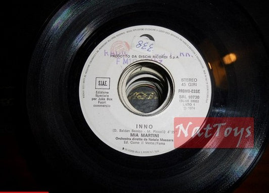 JUKE BOX 45 RPM Mia Martini Hymn/...Et les étoiles pleuvent 1974 Memories PROMO