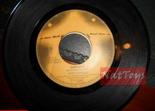 JUKE BOX 45 RPM Mike Francis Survivor/Maxine 1984 (Gipsy Music/Chrysalis) PROMO