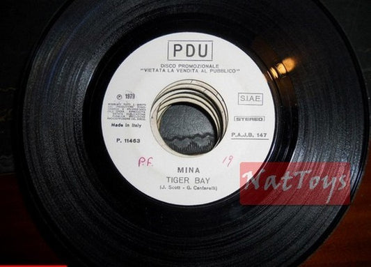 JUKE BOX 45 GIRI Mina Tiger Bay/Freddie Aguilar Un bambino 1979 EX PROMO