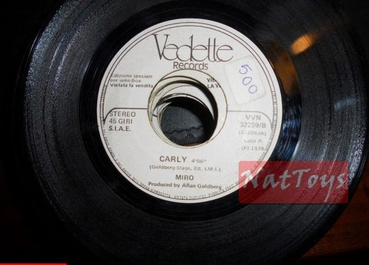JUKE BOX 45 GIRI Miro Carly/Slang Johnny Guitar-Pinch Roller medley 1978 PROMO