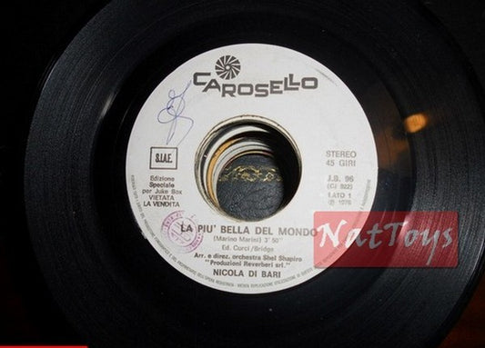 JUKE BOX 45 RPM Nicola Di Bari La plus belle du monde/Frankie Avalon Venus - EX