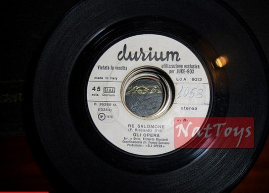 JUKE BOX 45 RPM Opera King Solomon/Munich Machine Une nuance plus blanche de pâle 1978 VG PROMO