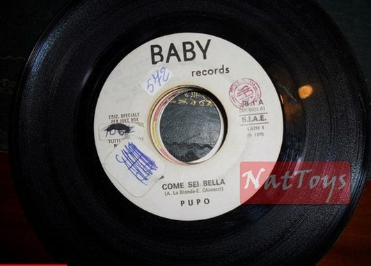 JUKE BOX 45 RPM Pupo Comment vas-tu belle/Eugenio Finardi C'est pas dans le coeur 1976 PROMO