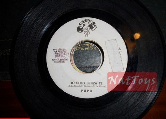 JUKE BOX 45 RPM Pupo Io solo senza te/Captain Globo Jr. H‚ amigo 1977 PROMO