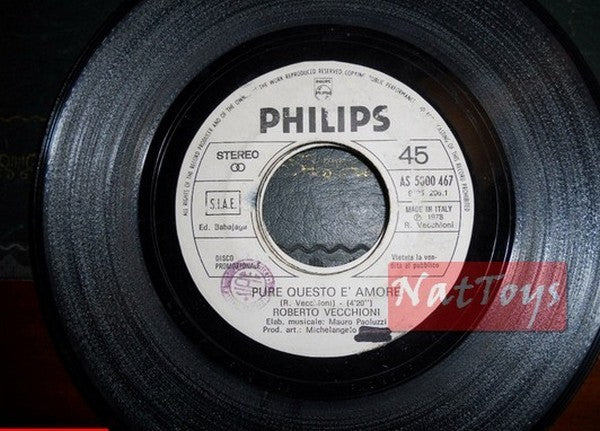 JUKE BOX 45 RPM Roberto Vecchioni C'est aussi l'amour/Demis Roussos Cette chanson