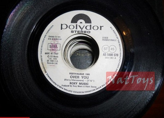 JUKE BOX 45 RPM Roxy Music Over you/Alberto Fortis Emmène-moi frère 1980 PROMO