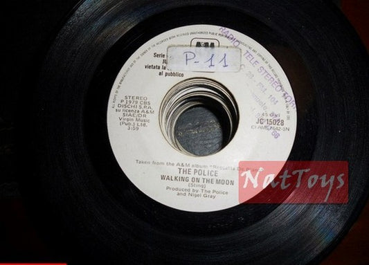JUKE BOX 45 RPM The Police Walking on the moon/Michele Zarrillo Pi— forte PROMO