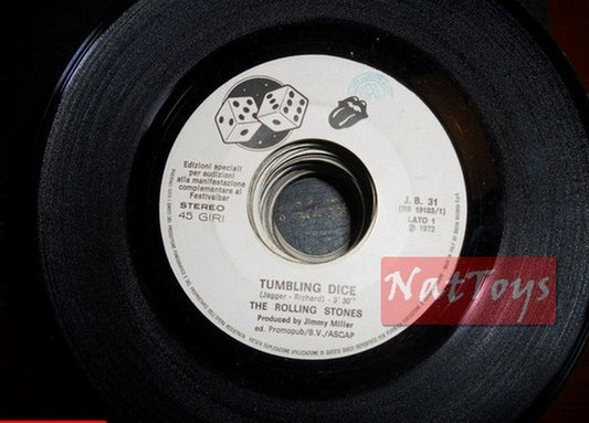 JUKE BOX 45 RPM The Rolling Stones Tumbling dice/Silver Bella mia Italy PROMO