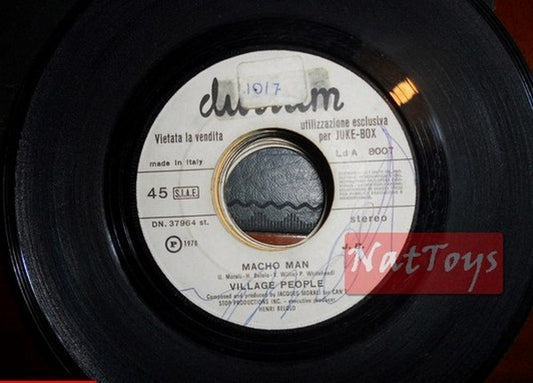 JUKE BOX 45 RPM Village People Macho man/Roberta Kelly Oh happy day PROMO