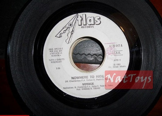 JUKE BOX 45 RPM Voyage Nowhere to hide/Ray Gimenes Symphonix 1981 PROMO