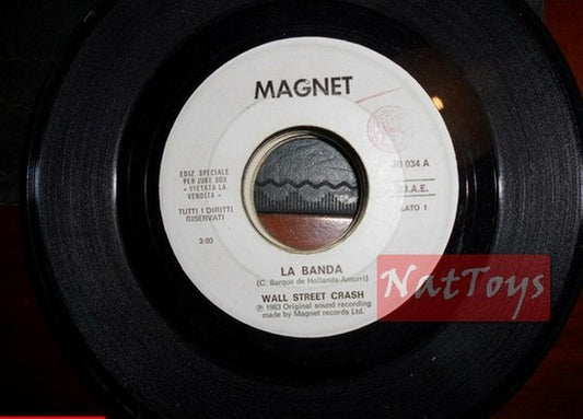 JUKE BOX 45 RPM Wall Street Crash La banda/Blue (Italy 1983, Magnet) PROMO