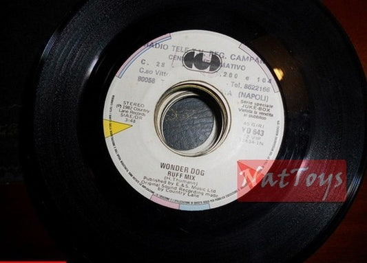 JUKE BOX 45 RPM Wonder Dog Ruff mix/Koxo Step by step (Italy 1982, CGD) PROMO