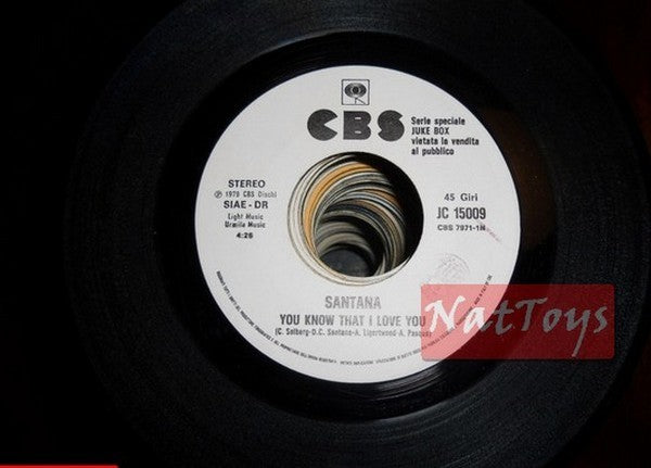 JUKE BOX 45 Santana Tu sais que je t'aime/D.Williams J'ai la prochaine danse