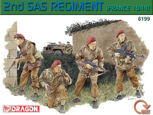 KIT DE MONTAGE À L'ÉCHELLE COMPATIBLE AVEC LE 2ème RÉGIMENT SAS (FRANCE 1944) KIT 1:35 DRAGON D6199