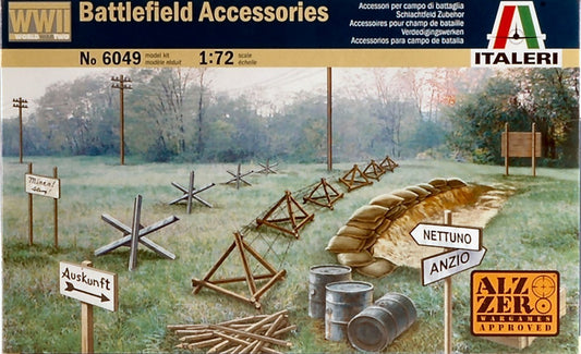 KIT À ASSEMBLER À L'ÉCHELLE COMPATIBLE AVEC LE KIT D'ACCESSOIRES 2ème GUERRE 1:72 ITALERI IT6049